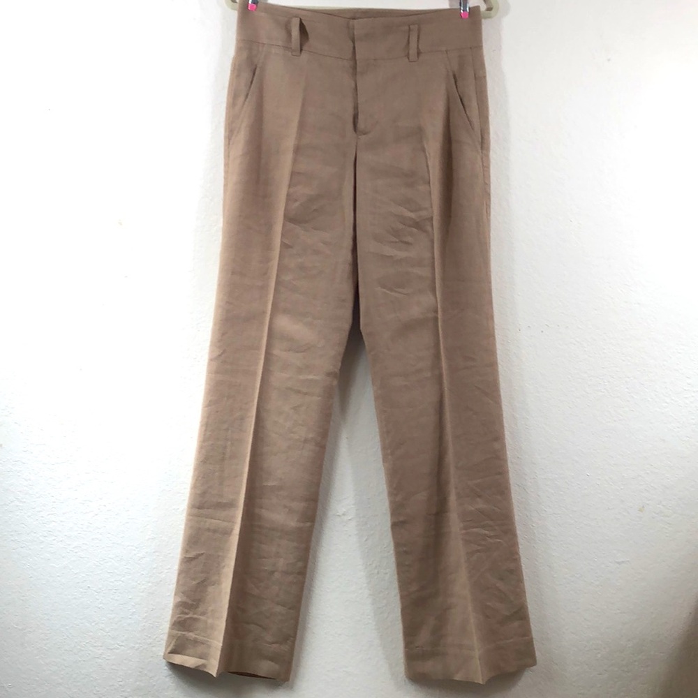 Vince Women’s Tan Linen Trouser Pants Size 6 NWOT